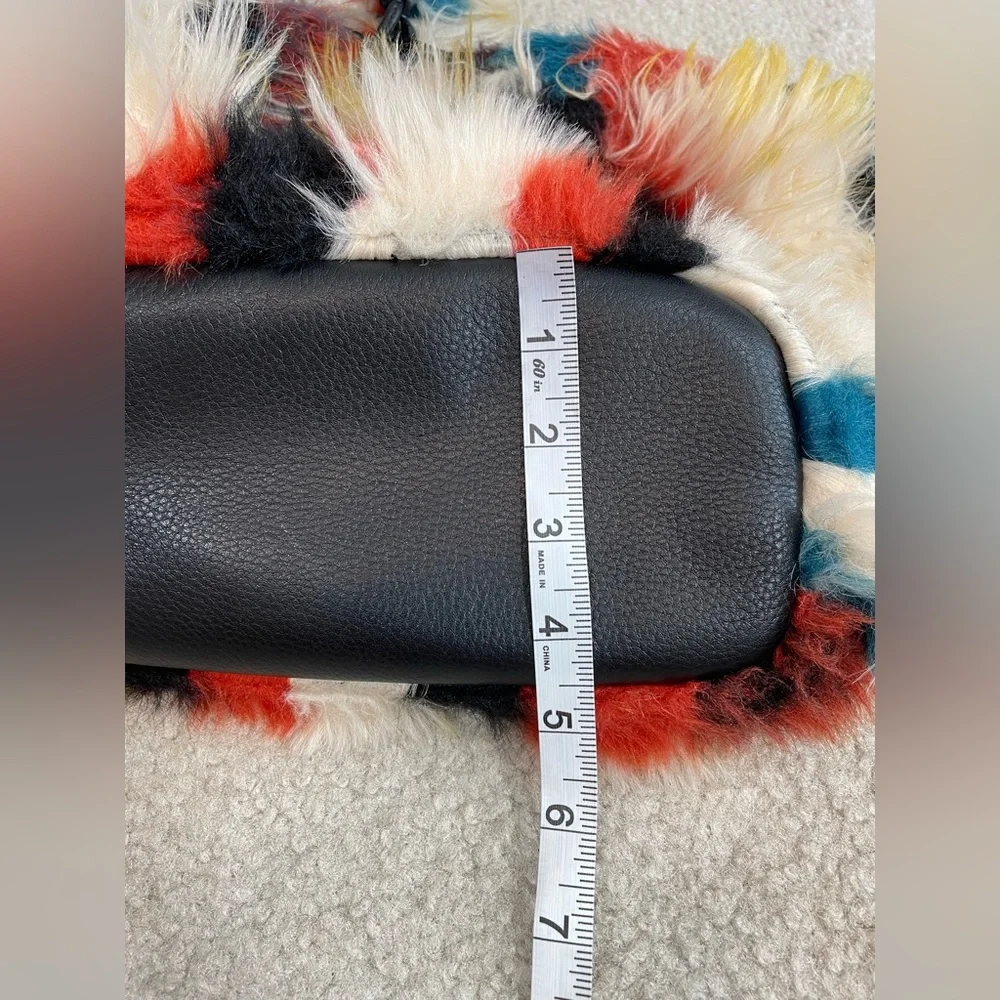 UGG Lidiya Patchwork Faux Fur Bucket Bag + Coin Purse Rare Discontinued - Picture 10 of 16